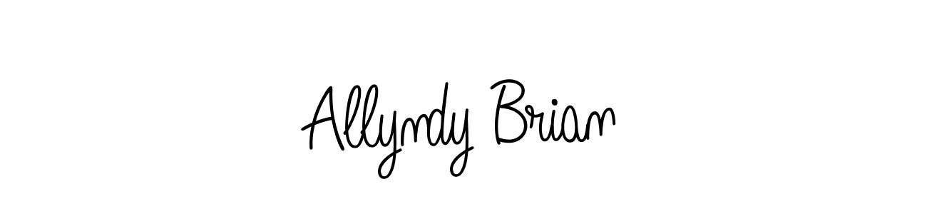 Make a beautiful signature design for name Allyndy Brian. With this signature (Angelique-Rose-font-FFP) style, you can create a handwritten signature for free. Allyndy Brian signature style 5 images and pictures png