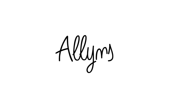 Also we have Allyns name is the best signature style. Create professional handwritten signature collection using Angelique-Rose-font-FFP autograph style. Allyns signature style 5 images and pictures png