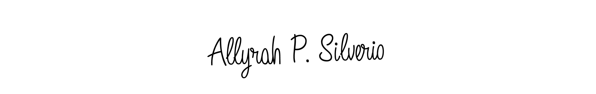 Design your own signature with our free online signature maker. With this signature software, you can create a handwritten (Angelique-Rose-font-FFP) signature for name Allyrah P. Silverio. Allyrah P. Silverio signature style 5 images and pictures png