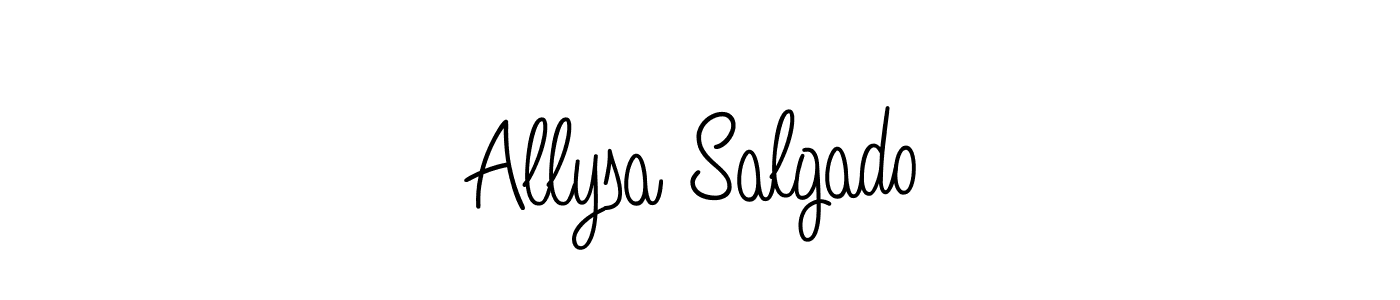 The best way (Angelique-Rose-font-FFP) to make a short signature is to pick only two or three words in your name. The name Allysa Salgado include a total of six letters. For converting this name. Allysa Salgado signature style 5 images and pictures png