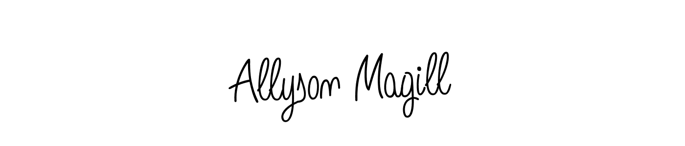Design your own signature with our free online signature maker. With this signature software, you can create a handwritten (Angelique-Rose-font-FFP) signature for name Allyson Magill. Allyson Magill signature style 5 images and pictures png