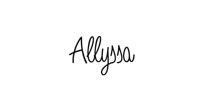 How to Draw Allyssa signature style? Angelique-Rose-font-FFP is a latest design signature styles for name Allyssa. Allyssa signature style 5 images and pictures png