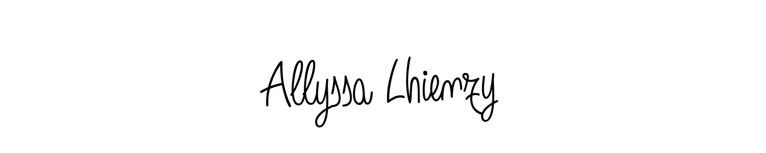 Allyssa Lhienzy stylish signature style. Best Handwritten Sign (Angelique-Rose-font-FFP) for my name. Handwritten Signature Collection Ideas for my name Allyssa Lhienzy. Allyssa Lhienzy signature style 5 images and pictures png
