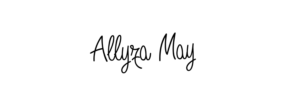 How to make Allyza May name signature. Use Angelique-Rose-font-FFP style for creating short signs online. This is the latest handwritten sign. Allyza May signature style 5 images and pictures png