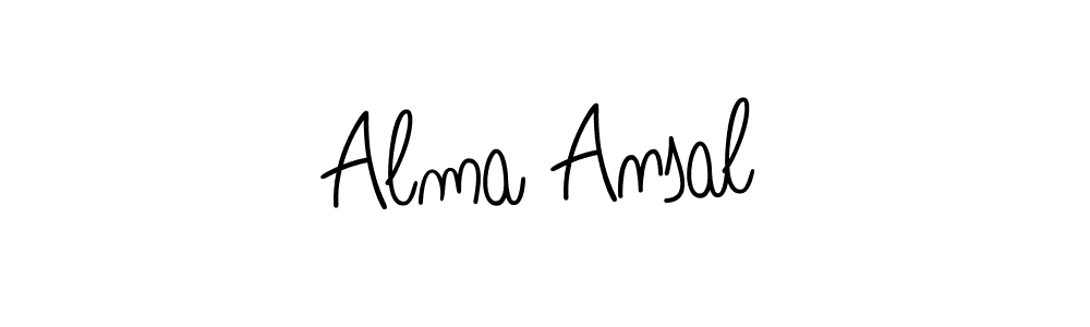 if you are searching for the best signature style for your name Alma Ansal. so please give up your signature search. here we have designed multiple signature styles  using Angelique-Rose-font-FFP. Alma Ansal signature style 5 images and pictures png