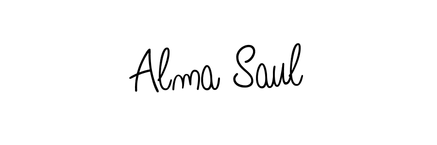 Alma Saul stylish signature style. Best Handwritten Sign (Angelique-Rose-font-FFP) for my name. Handwritten Signature Collection Ideas for my name Alma Saul. Alma Saul signature style 5 images and pictures png