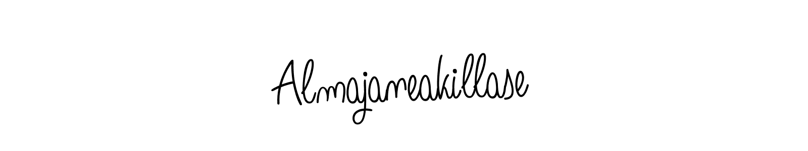 You should practise on your own different ways (Angelique-Rose-font-FFP) to write your name (Almajaneakillase) in signature. don't let someone else do it for you. Almajaneakillase signature style 5 images and pictures png