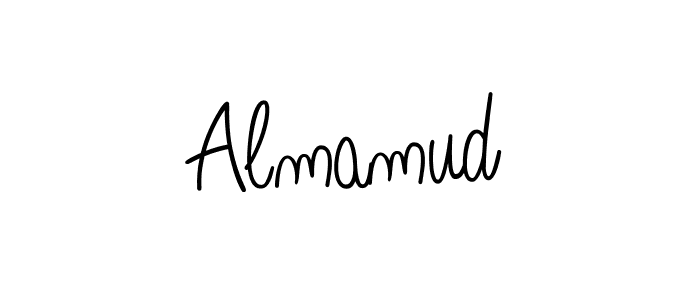 Use a signature maker to create a handwritten signature online. With this signature software, you can design (Angelique-Rose-font-FFP) your own signature for name Almamud. Almamud signature style 5 images and pictures png