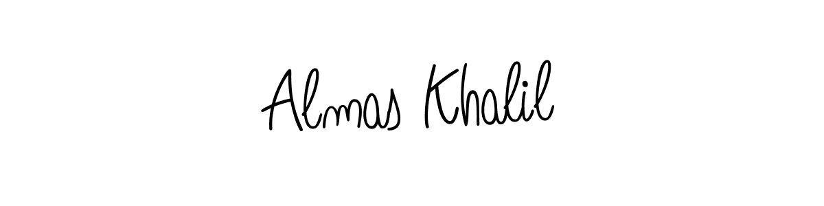 Almas Khalil stylish signature style. Best Handwritten Sign (Angelique-Rose-font-FFP) for my name. Handwritten Signature Collection Ideas for my name Almas Khalil. Almas Khalil signature style 5 images and pictures png