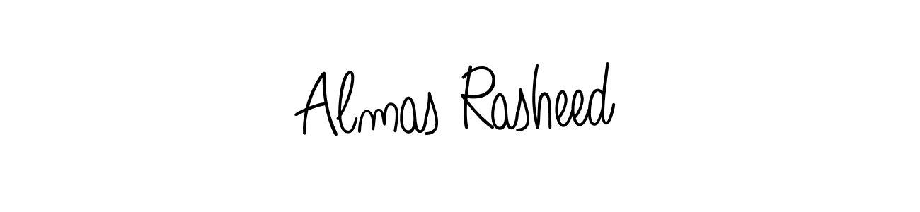 How to make Almas Rasheed name signature. Use Angelique-Rose-font-FFP style for creating short signs online. This is the latest handwritten sign. Almas Rasheed signature style 5 images and pictures png