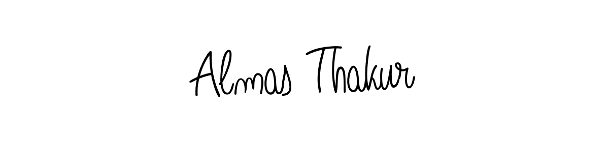 Design your own signature with our free online signature maker. With this signature software, you can create a handwritten (Angelique-Rose-font-FFP) signature for name Almas Thakur. Almas Thakur signature style 5 images and pictures png
