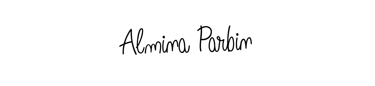 Make a beautiful signature design for name Almina Parbin. With this signature (Angelique-Rose-font-FFP) style, you can create a handwritten signature for free. Almina Parbin signature style 5 images and pictures png