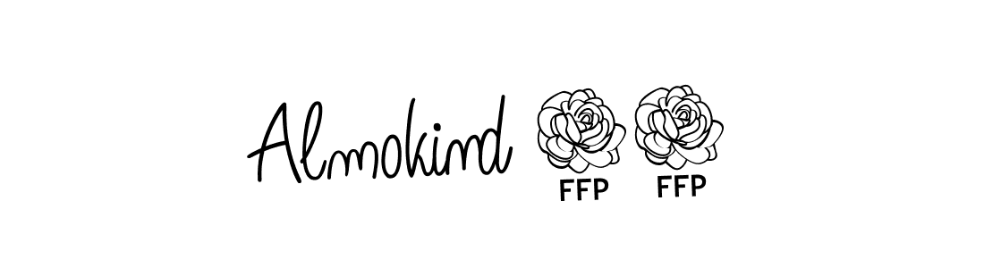 Use a signature maker to create a handwritten signature online. With this signature software, you can design (Angelique-Rose-font-FFP) your own signature for name Almokind 20. Almokind 20 signature style 5 images and pictures png