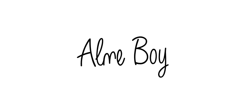 Use a signature maker to create a handwritten signature online. With this signature software, you can design (Angelique-Rose-font-FFP) your own signature for name Alne Boy. Alne Boy signature style 5 images and pictures png