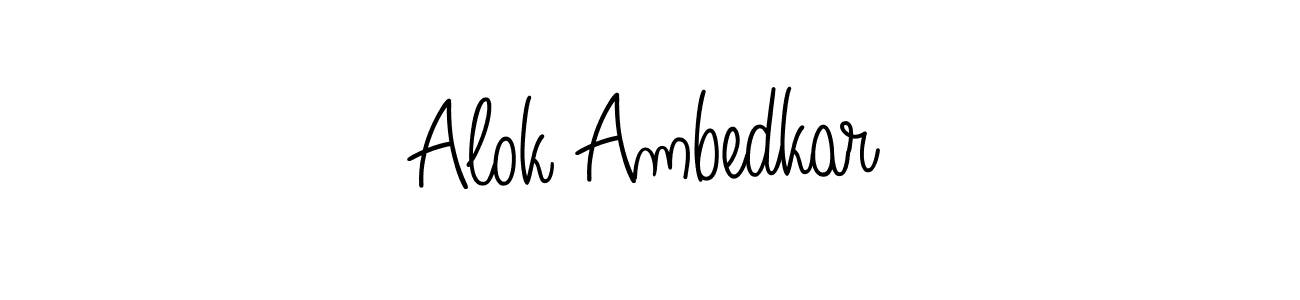 You should practise on your own different ways (Angelique-Rose-font-FFP) to write your name (Alok Ambedkar) in signature. don't let someone else do it for you. Alok Ambedkar signature style 5 images and pictures png