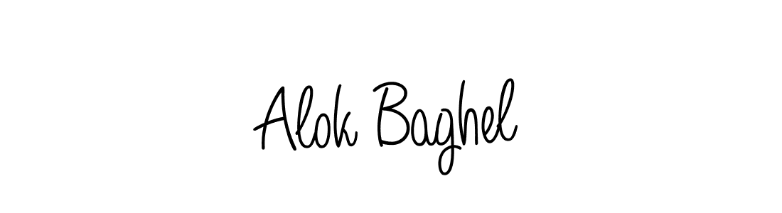 You should practise on your own different ways (Angelique-Rose-font-FFP) to write your name (Alok Baghel) in signature. don't let someone else do it for you. Alok Baghel signature style 5 images and pictures png