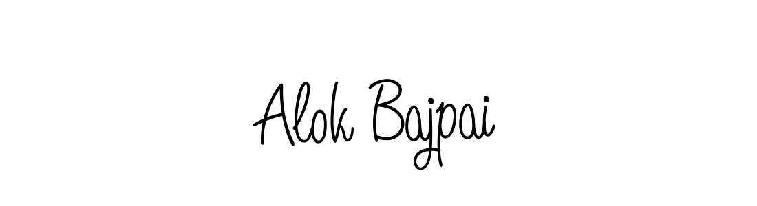 How to make Alok Bajpai name signature. Use Angelique-Rose-font-FFP style for creating short signs online. This is the latest handwritten sign. Alok Bajpai signature style 5 images and pictures png