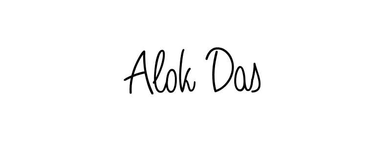 Alok Das stylish signature style. Best Handwritten Sign (Angelique-Rose-font-FFP) for my name. Handwritten Signature Collection Ideas for my name Alok Das. Alok Das signature style 5 images and pictures png