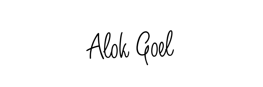 How to make Alok Goel name signature. Use Angelique-Rose-font-FFP style for creating short signs online. This is the latest handwritten sign. Alok Goel signature style 5 images and pictures png