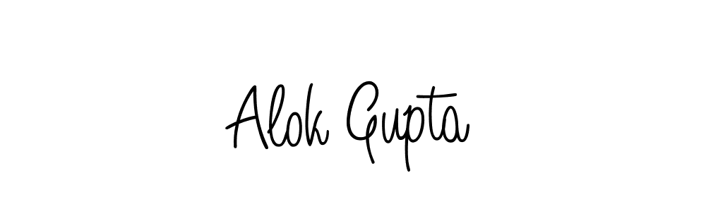 You should practise on your own different ways (Angelique-Rose-font-FFP) to write your name (Alok Gupta) in signature. don't let someone else do it for you. Alok Gupta signature style 5 images and pictures png