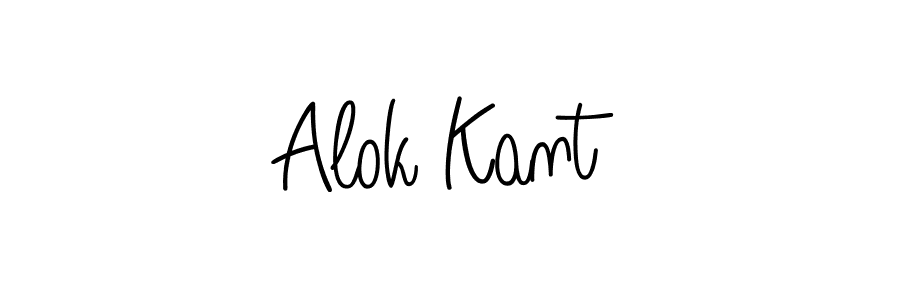 You should practise on your own different ways (Angelique-Rose-font-FFP) to write your name (Alok Kant) in signature. don't let someone else do it for you. Alok Kant signature style 5 images and pictures png