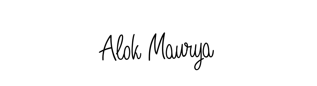 Design your own signature with our free online signature maker. With this signature software, you can create a handwritten (Angelique-Rose-font-FFP) signature for name Alok Maurya. Alok Maurya signature style 5 images and pictures png