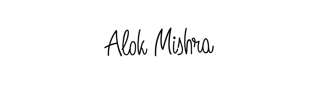 Make a beautiful signature design for name Alok Mishra. With this signature (Angelique-Rose-font-FFP) style, you can create a handwritten signature for free. Alok Mishra signature style 5 images and pictures png