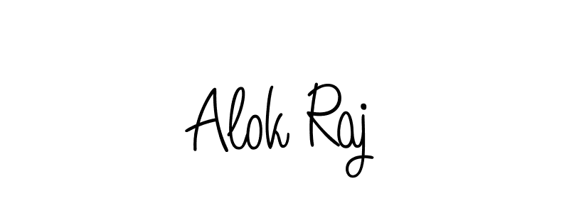 The best way (Angelique-Rose-font-FFP) to make a short signature is to pick only two or three words in your name. The name Alok Raj include a total of six letters. For converting this name. Alok Raj signature style 5 images and pictures png