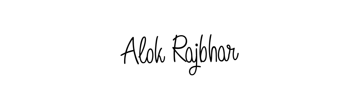 How to make Alok Rajbhar name signature. Use Angelique-Rose-font-FFP style for creating short signs online. This is the latest handwritten sign. Alok Rajbhar signature style 5 images and pictures png