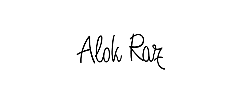 You should practise on your own different ways (Angelique-Rose-font-FFP) to write your name (Alok Raz) in signature. don't let someone else do it for you. Alok Raz signature style 5 images and pictures png