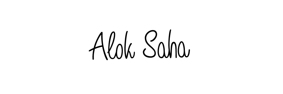 Alok Saha stylish signature style. Best Handwritten Sign (Angelique-Rose-font-FFP) for my name. Handwritten Signature Collection Ideas for my name Alok Saha. Alok Saha signature style 5 images and pictures png