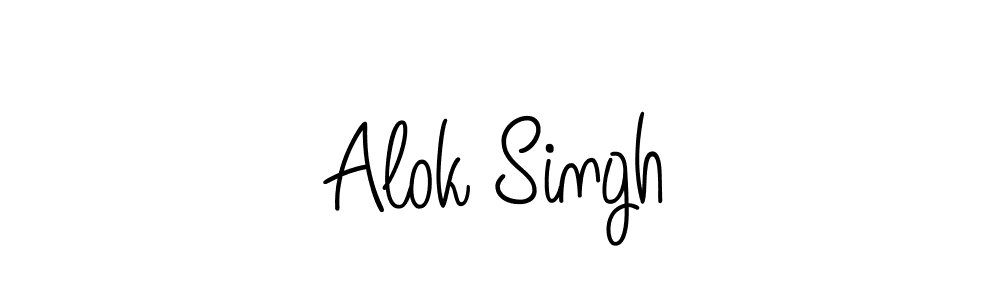 You should practise on your own different ways (Angelique-Rose-font-FFP) to write your name (Alok Singh) in signature. don't let someone else do it for you. Alok Singh signature style 5 images and pictures png