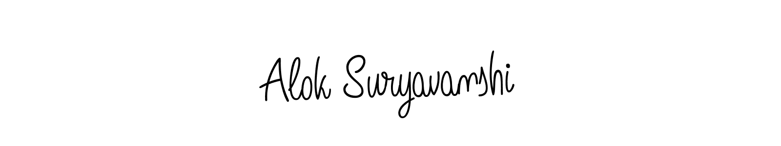 Create a beautiful signature design for name Alok Suryavanshi. With this signature (Angelique-Rose-font-FFP) fonts, you can make a handwritten signature for free. Alok Suryavanshi signature style 5 images and pictures png