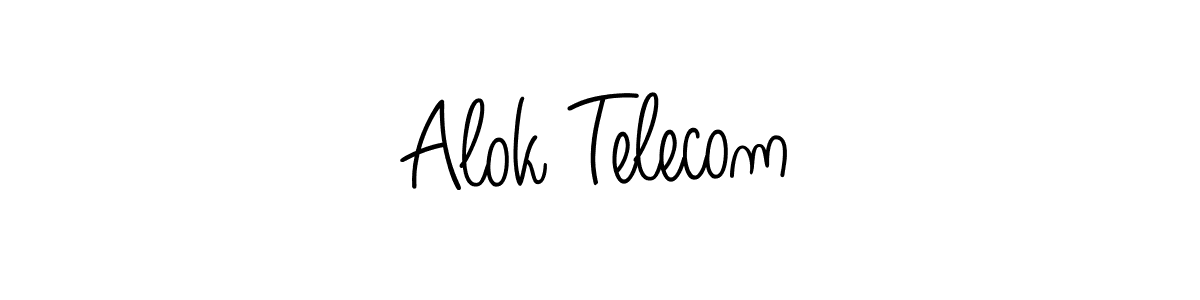Alok Telecom stylish signature style. Best Handwritten Sign (Angelique-Rose-font-FFP) for my name. Handwritten Signature Collection Ideas for my name Alok Telecom. Alok Telecom signature style 5 images and pictures png