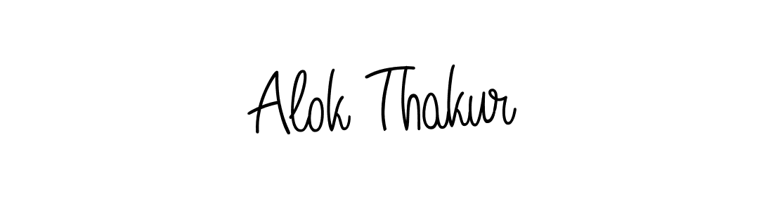 You should practise on your own different ways (Angelique-Rose-font-FFP) to write your name (Alok Thakur) in signature. don't let someone else do it for you. Alok Thakur signature style 5 images and pictures png