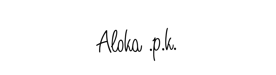 It looks lik you need a new signature style for name Aloka .p.k.. Design unique handwritten (Angelique-Rose-font-FFP) signature with our free signature maker in just a few clicks. Aloka .p.k. signature style 5 images and pictures png