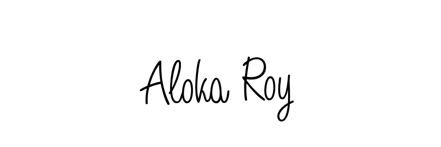 Aloka Roy stylish signature style. Best Handwritten Sign (Angelique-Rose-font-FFP) for my name. Handwritten Signature Collection Ideas for my name Aloka Roy. Aloka Roy signature style 5 images and pictures png
