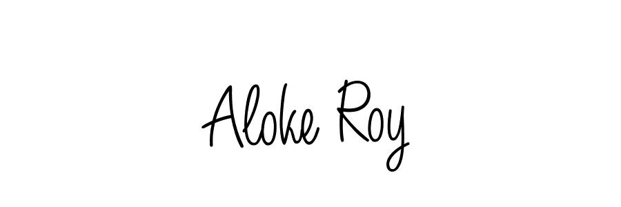 You should practise on your own different ways (Angelique-Rose-font-FFP) to write your name (Aloke Roy) in signature. don't let someone else do it for you. Aloke Roy signature style 5 images and pictures png