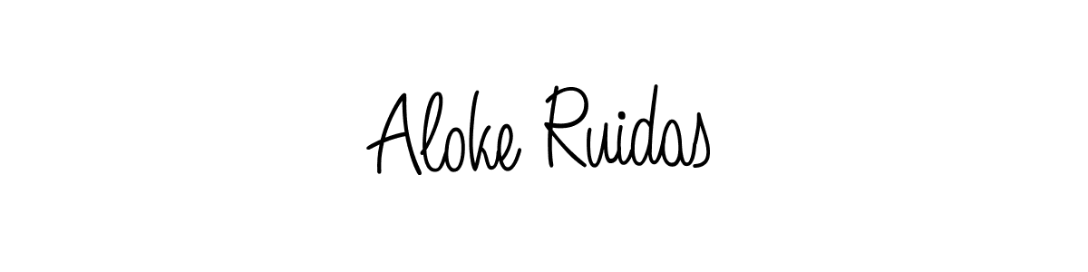 Also we have Aloke Ruidas name is the best signature style. Create professional handwritten signature collection using Angelique-Rose-font-FFP autograph style. Aloke Ruidas signature style 5 images and pictures png