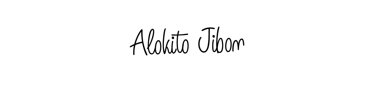 Once you've used our free online signature maker to create your best signature Angelique-Rose-font-FFP style, it's time to enjoy all of the benefits that Alokito Jibon name signing documents. Alokito Jibon signature style 5 images and pictures png