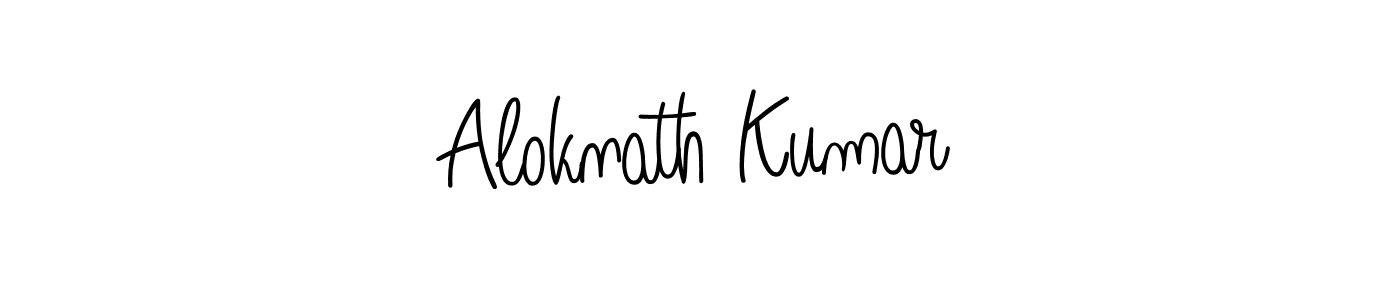 How to make Aloknath Kumar name signature. Use Angelique-Rose-font-FFP style for creating short signs online. This is the latest handwritten sign. Aloknath Kumar signature style 5 images and pictures png