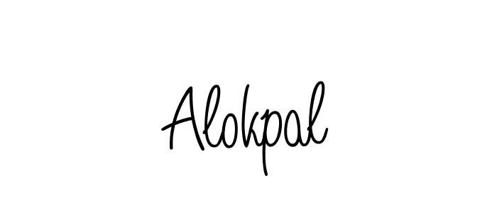Make a beautiful signature design for name Alokpal. With this signature (Angelique-Rose-font-FFP) style, you can create a handwritten signature for free. Alokpal signature style 5 images and pictures png