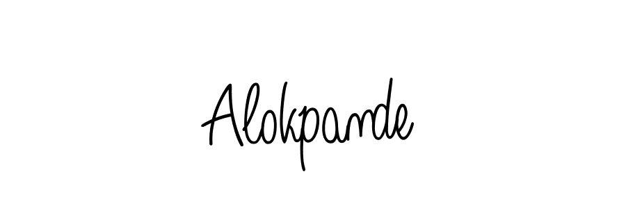 How to make Alokpande signature? Angelique-Rose-font-FFP is a professional autograph style. Create handwritten signature for Alokpande name. Alokpande signature style 5 images and pictures png