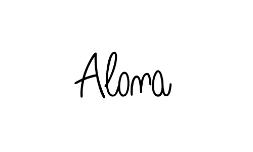 Design your own signature with our free online signature maker. With this signature software, you can create a handwritten (Angelique-Rose-font-FFP) signature for name Alona. Alona signature style 5 images and pictures png