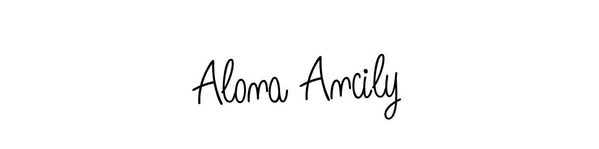 Alona Ancily stylish signature style. Best Handwritten Sign (Angelique-Rose-font-FFP) for my name. Handwritten Signature Collection Ideas for my name Alona Ancily. Alona Ancily signature style 5 images and pictures png