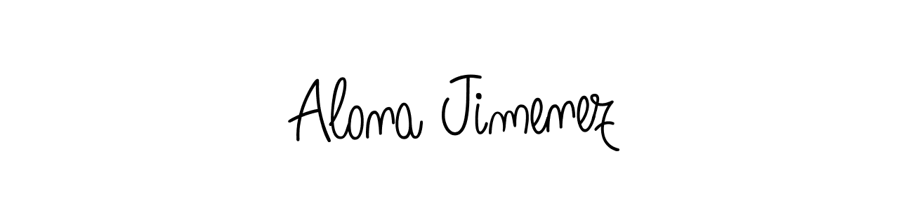 This is the best signature style for the Alona Jimenez name. Also you like these signature font (Angelique-Rose-font-FFP). Mix name signature. Alona Jimenez signature style 5 images and pictures png