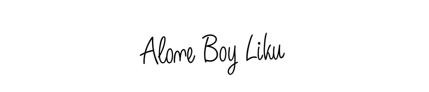 Angelique-Rose-font-FFP is a professional signature style that is perfect for those who want to add a touch of class to their signature. It is also a great choice for those who want to make their signature more unique. Get Alone Boy Liku name to fancy signature for free. Alone Boy Liku signature style 5 images and pictures png