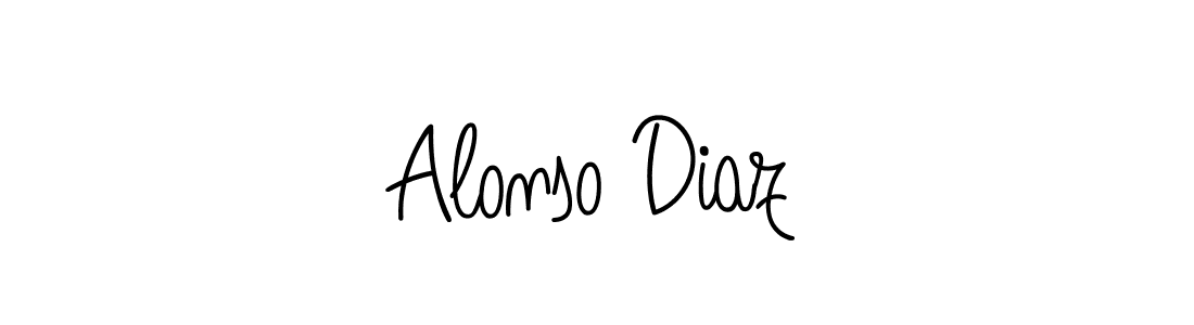 The best way (Angelique-Rose-font-FFP) to make a short signature is to pick only two or three words in your name. The name Alonso Diaz include a total of six letters. For converting this name. Alonso Diaz signature style 5 images and pictures png