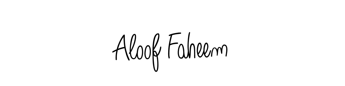 Once you've used our free online signature maker to create your best signature Angelique-Rose-font-FFP style, it's time to enjoy all of the benefits that Aloof Faheem name signing documents. Aloof Faheem signature style 5 images and pictures png
