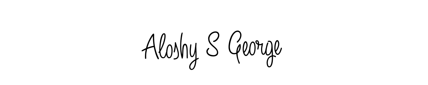 Aloshy S George stylish signature style. Best Handwritten Sign (Angelique-Rose-font-FFP) for my name. Handwritten Signature Collection Ideas for my name Aloshy S George. Aloshy S George signature style 5 images and pictures png